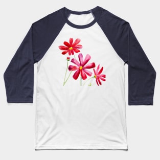 Red cosmos flowers Baseball T-Shirt